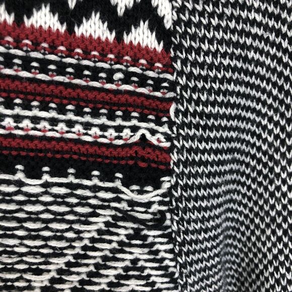 Vanity Womens Medium Open Front Long Sleeve Holyday Cardigan Sweater Fringe M - Picture 9 of 10